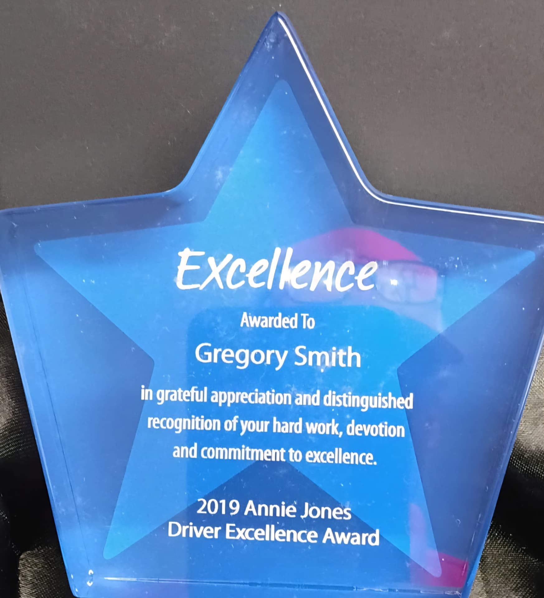 Excellence award presented to Gregory Smith, founder of Caring at Home