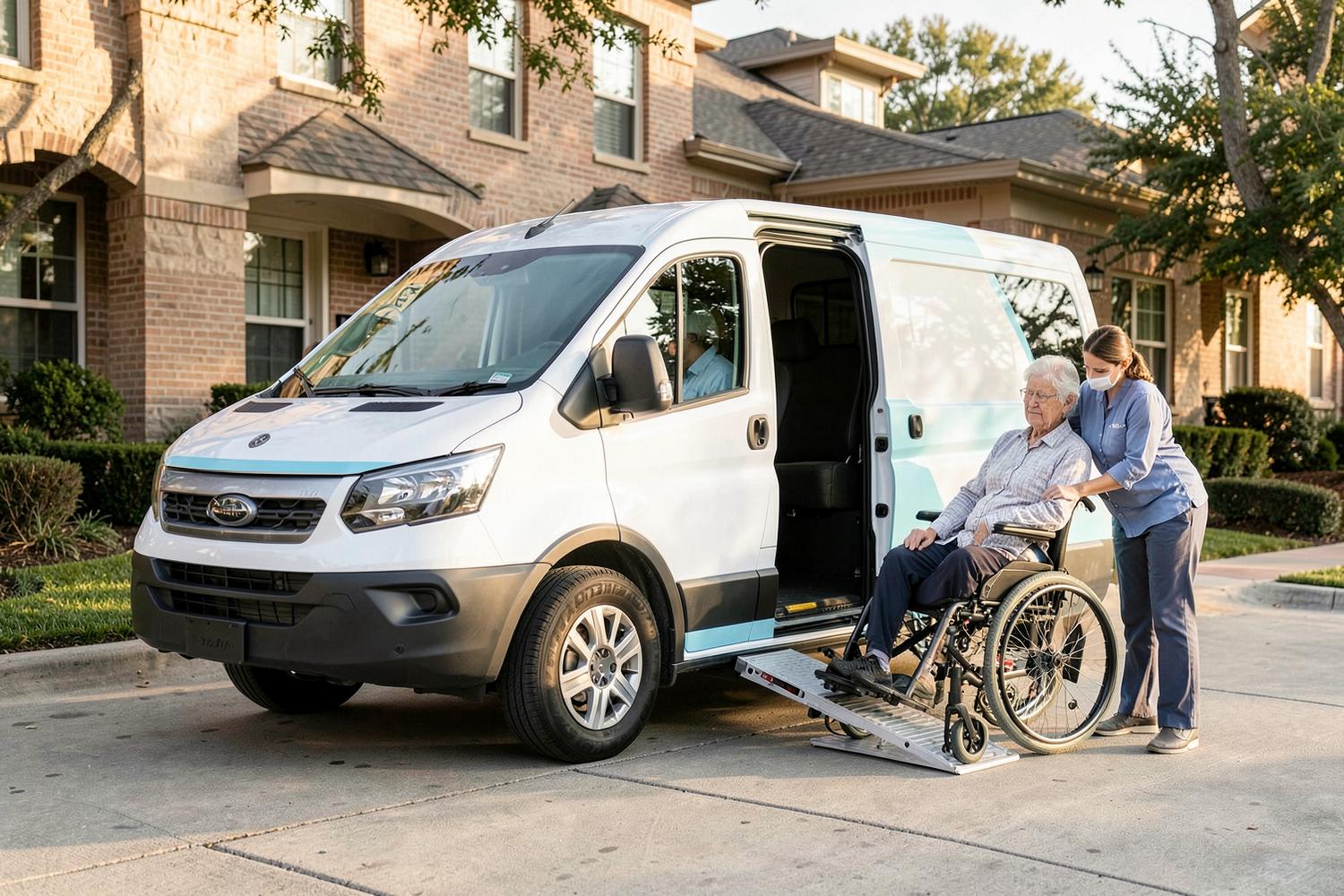 Caring at Home accessible transportation van with wheelchair lift